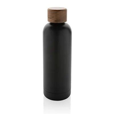 RCS certified recycled stainless steel Wood bottle